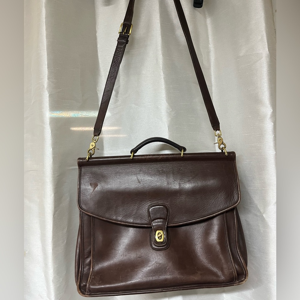 Vintage Coach Brown Leather Men's Bag/laptop Briefcase
